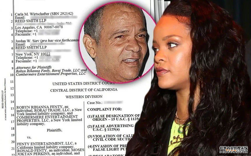蕾哈娜(Rihanna)起诉滥用“Fenty”姓氏注册商标的父亲 蕾哈娜(Rihanna)起诉滥用“Fenty”姓氏注册商标的父亲